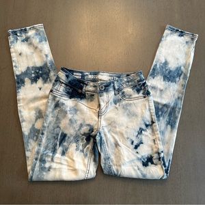 MOSSIMO SUPPLY CO. Denim Legging Bleached Stretch Skinny Size 1